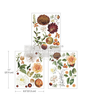 Re-Design with Prima Seasonal Splendor 8.5x11 Inch Middy Decor Transfers (3pcs) (666705) (DISCONTINUED)