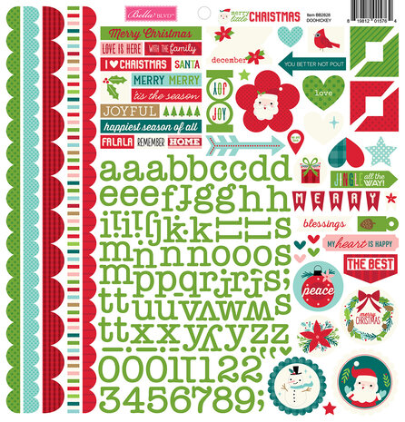 Bella BLVD Merry Little Christmas Doohickey Cardstock Stickers (BB2828) (DISCONTINUED)