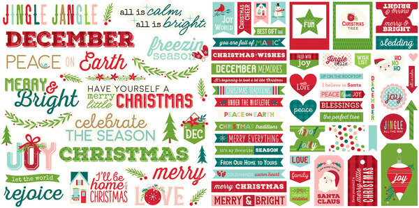 Bella BLVD Merry Little Christmas Ephemera Words (BB2830) (DISCONTINUED)