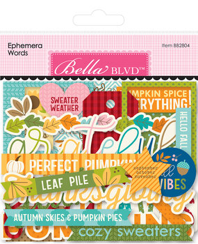 Bella BLVD One Fall Day Ephemera Words (BB2804) (OUTLET)