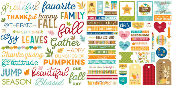 Bella BLVD One Fall Day Ephemera Words (BB2804) (OUTLET)