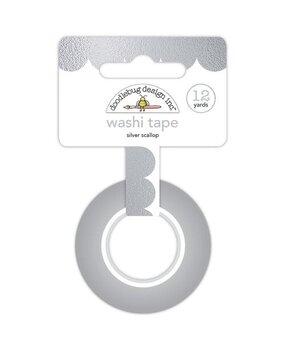 Doodlebug Design Silver Scallop Washi Tape (8223) (DISCONTINUED)