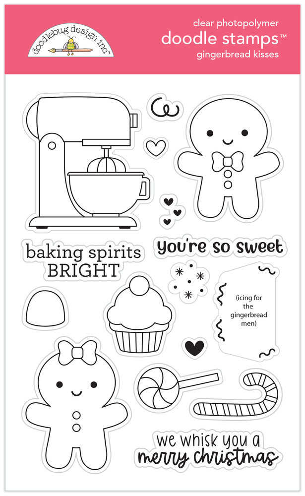 Doodlebug Design Gingerbread Kisses Doodle Stamps (8308) (DISCONTINUED) Doodlebug Design Gingerbread Kisses Doodle Stamps (8308) (DISCONTINUED)