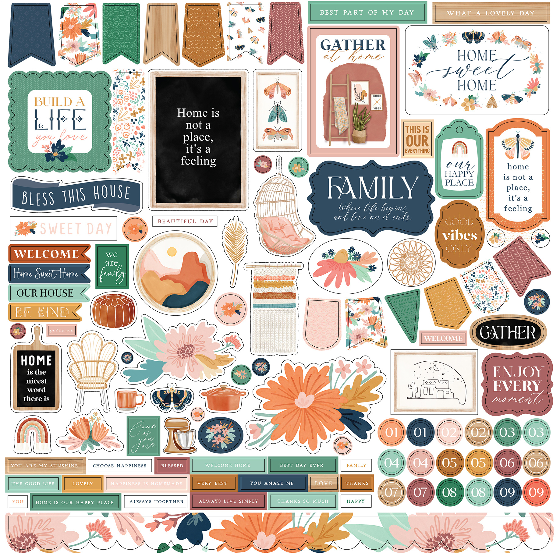 Home Basic Sticker At Home Element Sticker (CBAH339014) - Craftlines B.V.