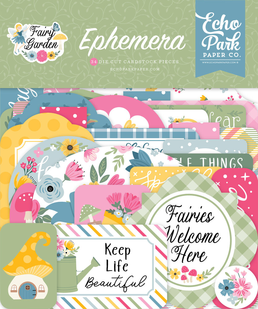 Echo Park Fairy Garden Ephemera (FG338024) (OUTLET)