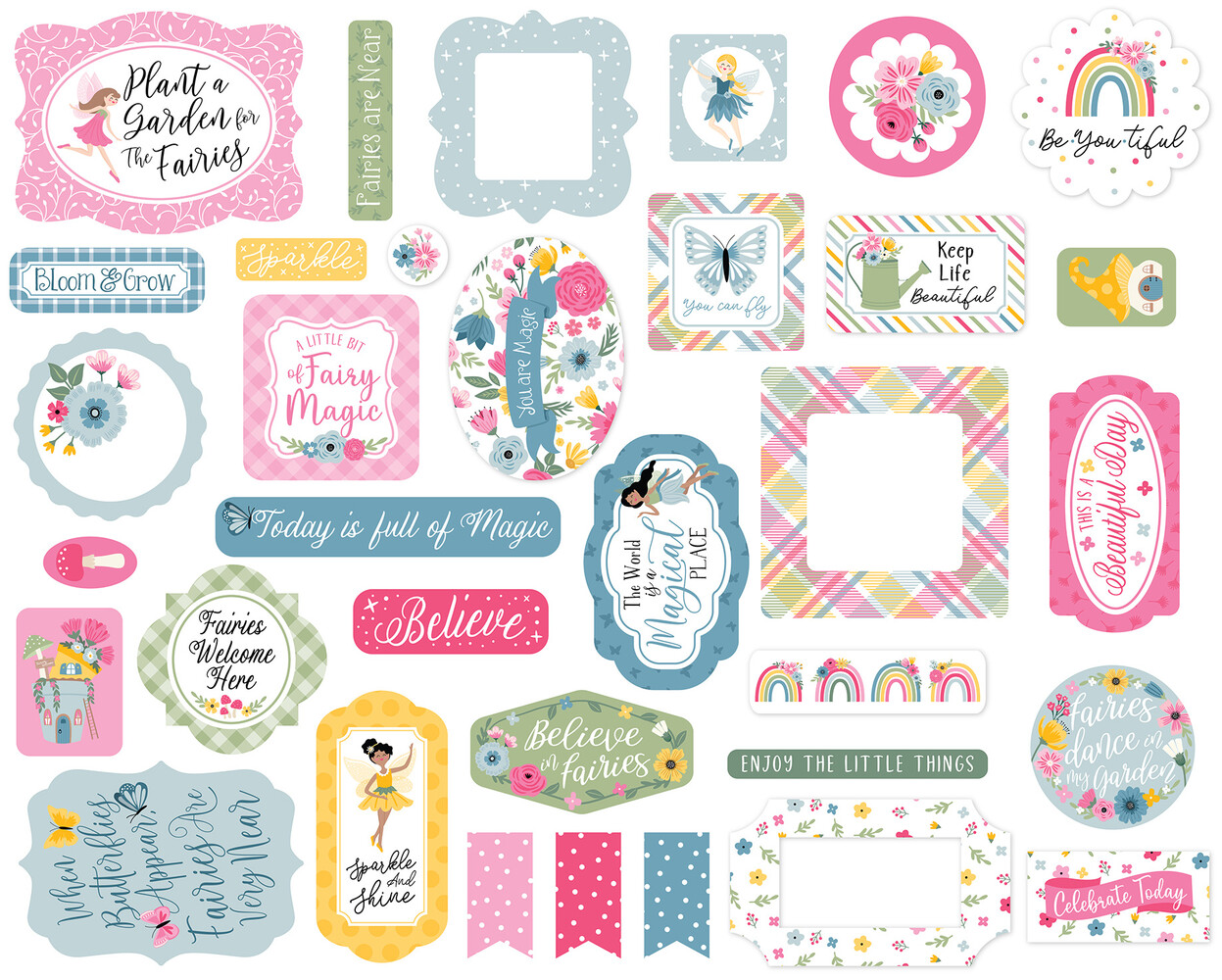 Echo Park Fairy Garden Ephemera (FG338024) (OUTLET)