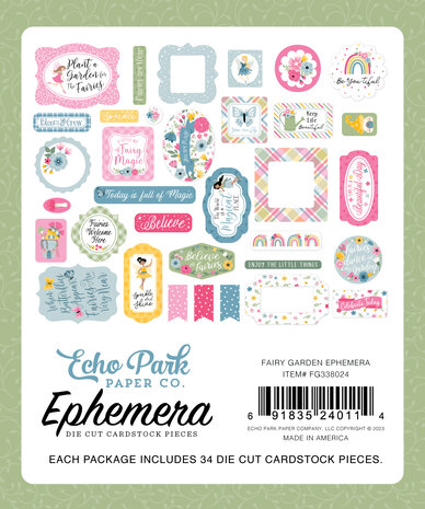 Echo Park Fairy Garden Ephemera (FG338024) (DISCONTINUED) Echo Park Fairy Garden Ephemera (FG338024) (DISCONTINUED)