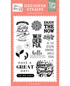 Echo Park Enjoy The Now Designer Stamps (YIR337047) (DISCONTINUED)