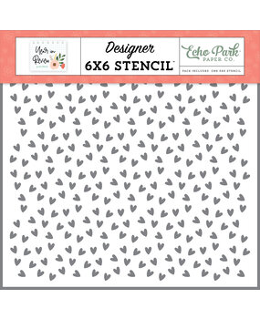 Echo Park Small Heart Scatter Stencil (YIR337035) (DISCONTINUED)