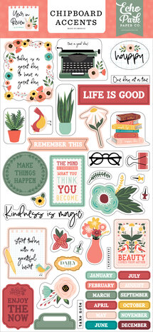 Echo Park Year In Review Chipboard Accents (YIR337021) (DISCONTINUED)