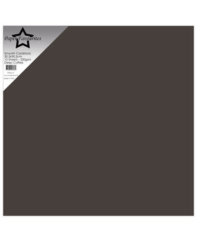 Paper Favourites Deep Coffee 12x12 Inch Smooth Cardstock 220gsm (10pcs) (PFSS513)