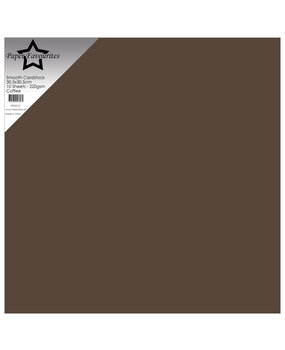 Paper Favourites Smooth Cardstock 12x12 Inch Coffee 220gsm (10pcs) (PFSS512)