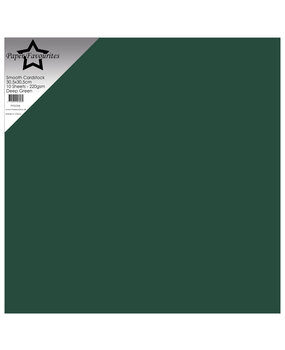 Paper Favourites Smooth Cardstock 12x12 Inch Deep Green 220gsm (10pcs) (PFSS508)