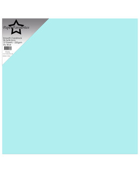 Paper Favourites Smooth Cardstock 12x12 Inch Sky Blue 220gsm (10pcs) (PFSS506)