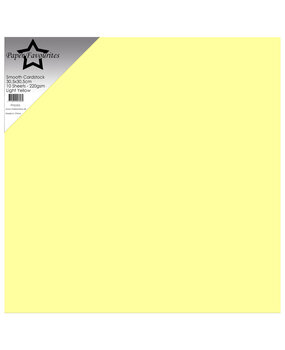 Paper Favourites Smooth Cardstock 12x12 Inch Light Yellow 220gsm (10pcs) (PFSS502)