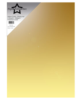 Paper Favourites Mirror Card Glossy A4  Polished Gold 250gsm (5pcs) (PFSS104)