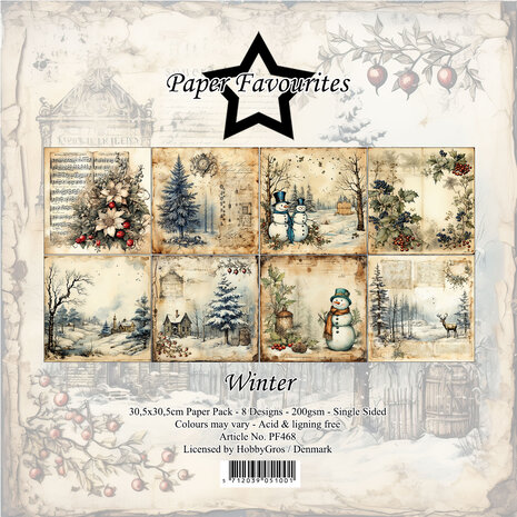 Paper Favourites Winter 12x12 Inch Paper Pack (PF468) (DISCONTINUED)