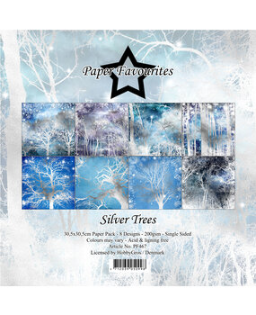 Paper Favourites Silver Trees 12x12 Inch Paper Pack (PF467) (DISCONTINUED)