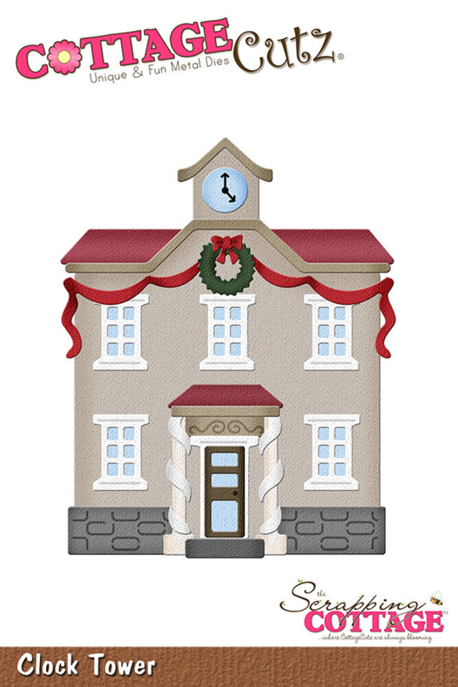 Scrapping Cottage Clock Tower (CC-1223) (OUTLET) Scrapping Cottage Clock Tower (CC-1223) (OUTLET)