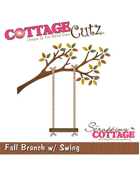 Scrapping Cottage Fall Branch w/ Swing (CC-1264) (OUTLET)
