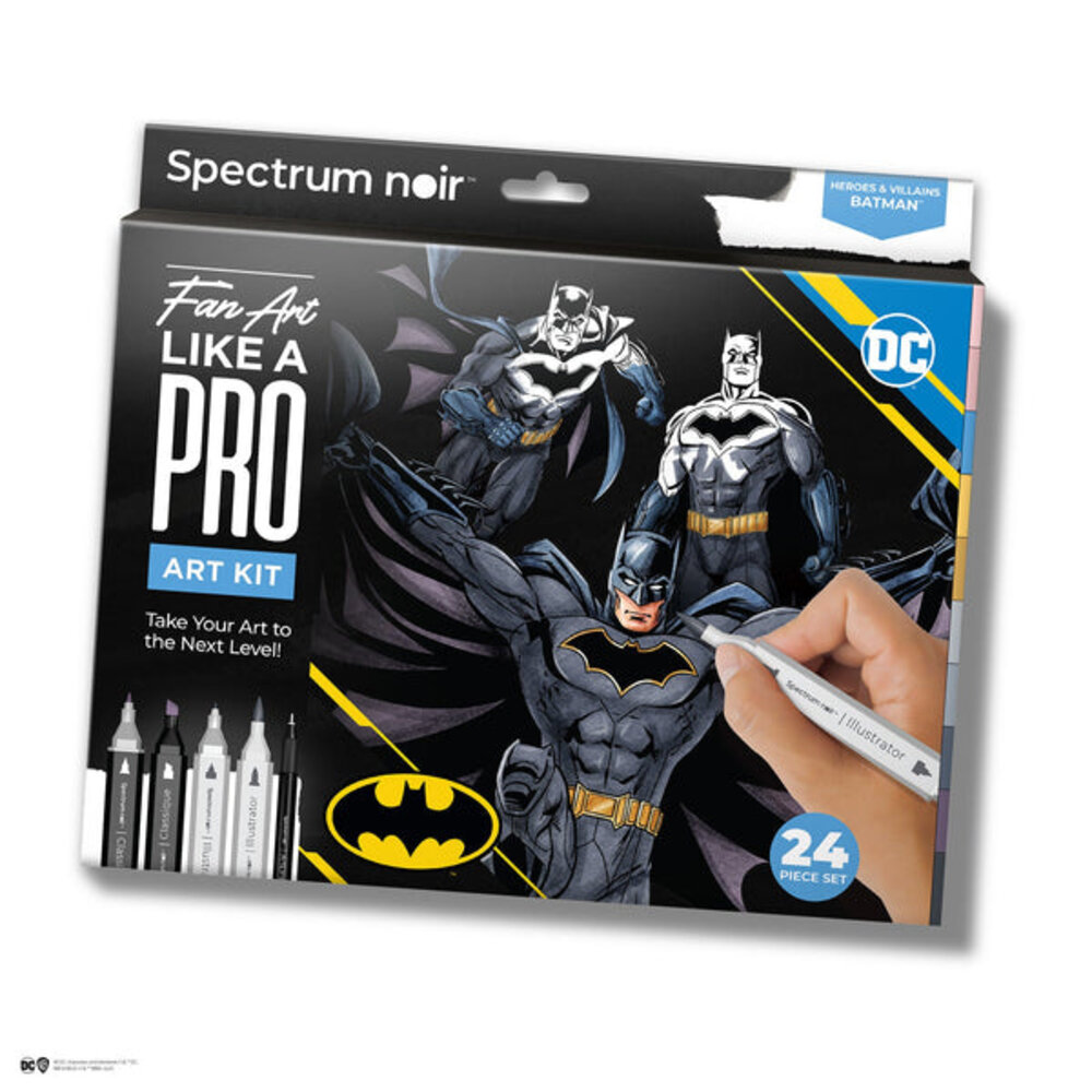Spectrum Noir Fan-Art Like a Pro Art Kit Batman (24pcs) (SN-PFAN-DC1-BATM) (DISCONTINUED) Spectrum Noir Fan-Art Like a Pro Art Kit Batman (24pcs) (SN-PFAN-DC1-BATM) (DISCONTINUED)