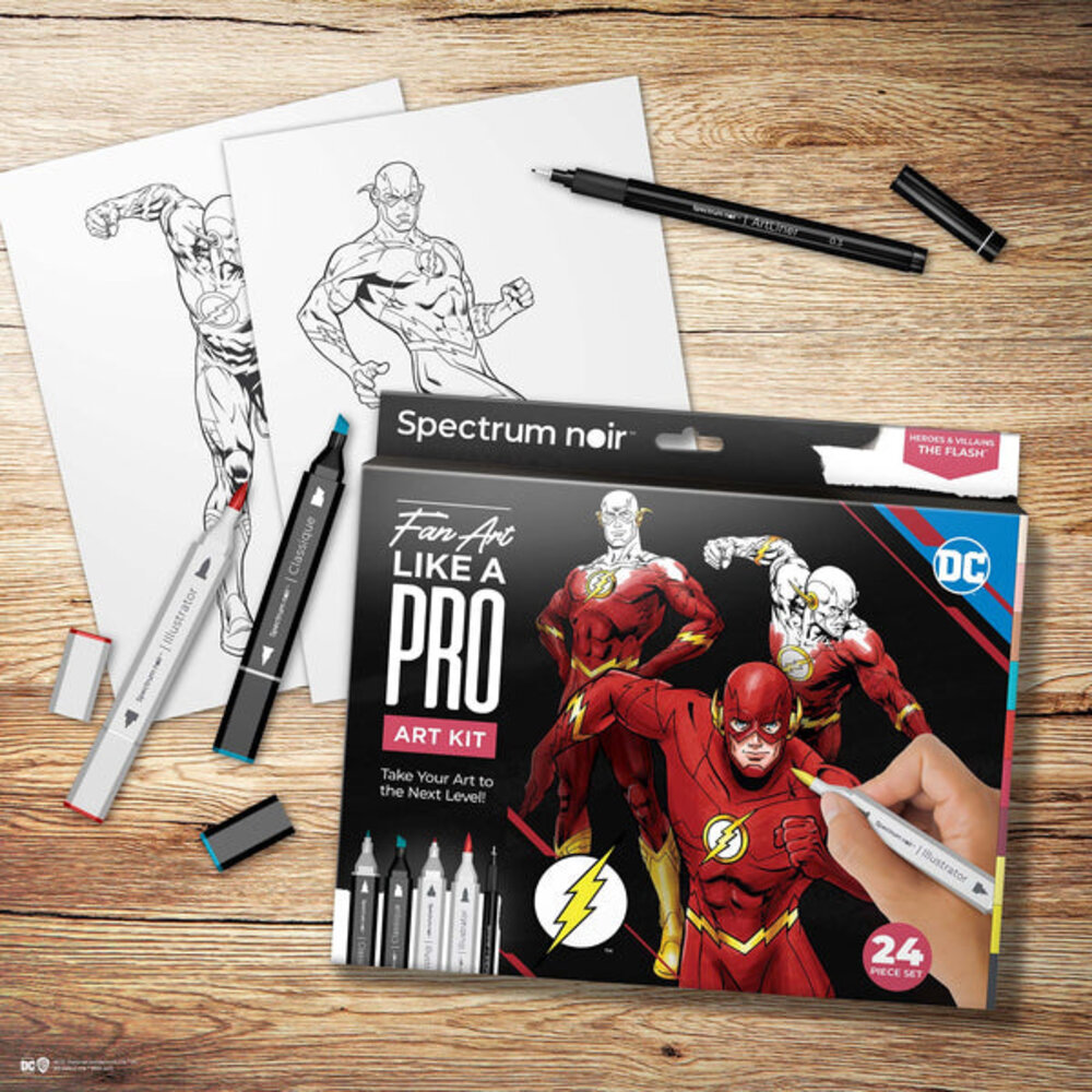 Spectrum Noir Fan-Art Like a Pro Art Kit The Flash (24pcs) (SN-PFAN-DC1-FLAS) (DISCONTINUED) Spectrum Noir Fan-Art Like a Pro Art Kit The Flash (24pcs) (SN-PFAN-DC1-FLAS) (DISCONTINUED)