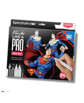 Spectrum Noir Fan-Art Like a Pro Art Kit Superman (24pcs) (SN-PFAN-DC1-SUPM) (DISCONTINUED)