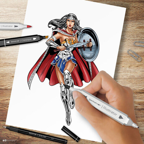 Spectrum Noir Fan-Art Like a Pro Art Kit Wonder Woman (24pcs) (SN-PFAN-DC1-WONW) (DISCONTINUED) Spectrum Noir Fan-Art Like a Pro Art Kit Wonder Woman (24pcs) (SN-PFAN-DC1-WONW) (DISCONTINUED)