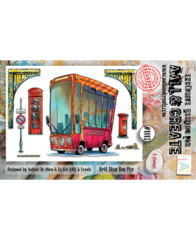 Aall and Create Stamp Set A7 Brit Stop Bus Pop (AALL-TP-1113) (DISCONTINUED)