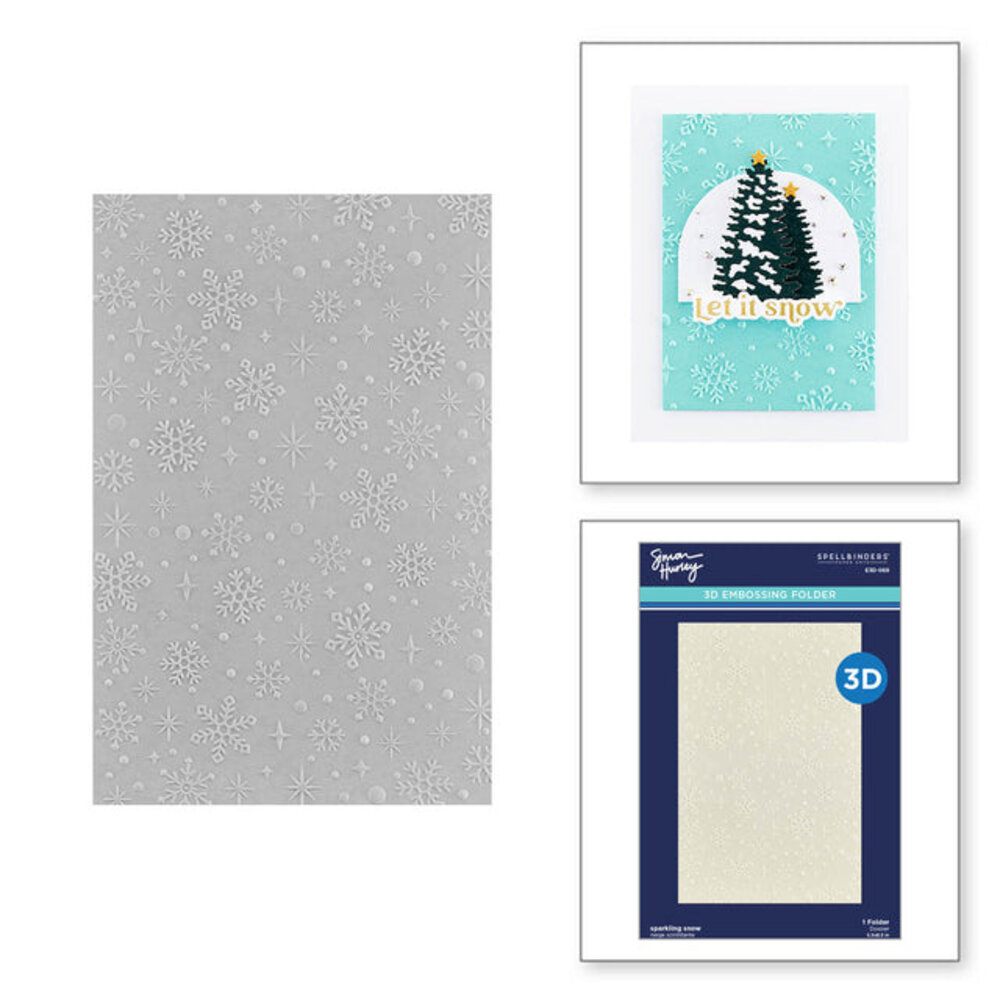 Spellbinders Sparkling Snow 3D Embossing Folder (E3D-069) Spellbinders Sparkling Snow 3D Embossing Folder (E3D-069)