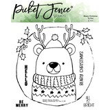 Picket Fence Studios Beary Christmas to You 4x4 Inch Clear Stamps (C-151) (OUTLET)