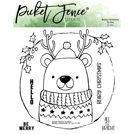 Picket Fence Studios Beary Christmas to You 4x4 Inch Clear Stamps (C-151) (OUTLET) Picket Fence Studios Beary Christmas to You 4x4 Inch Clear Stamps (C-151) (OUTLET)
