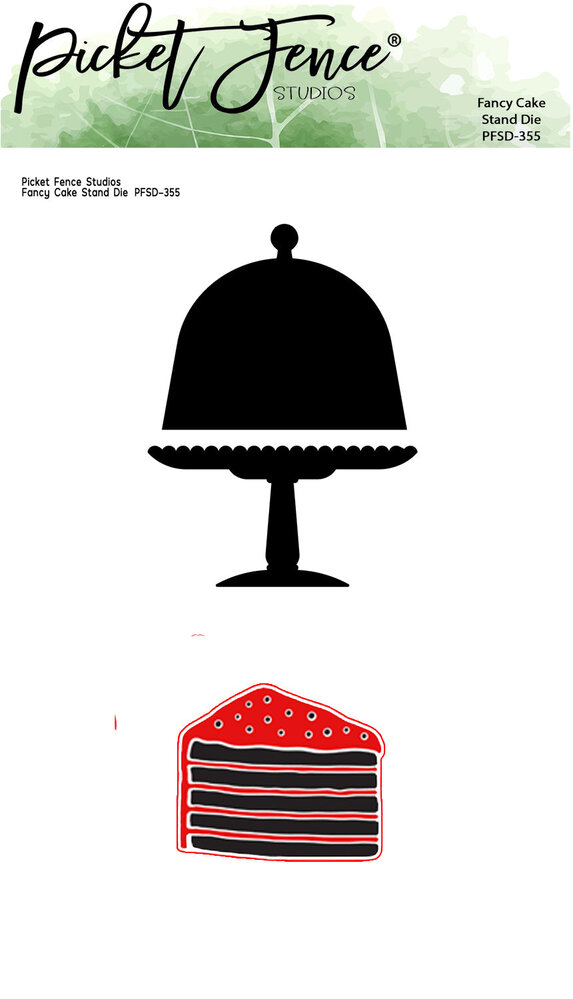 Picket Fence Studios Fancy Cake Stand 4x6 Inch Metal Dies (PFSD-355) (OUTLET)
