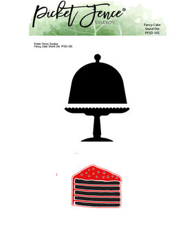 Picket Fence Studios Fancy Cake Stand 4x6 Inch Metal Dies (PFSD-355) (OUTLET)