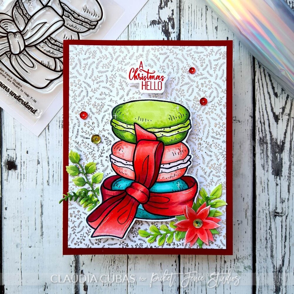 Picket Fence Studios Macarons are Meant to Help 4x4 Inch Clear Stamps (T-116) (OUTLET) Picket Fence Studios Macarons are Meant to Help 4x4 Inch Clear Stamps (T-116) (OUTLET)