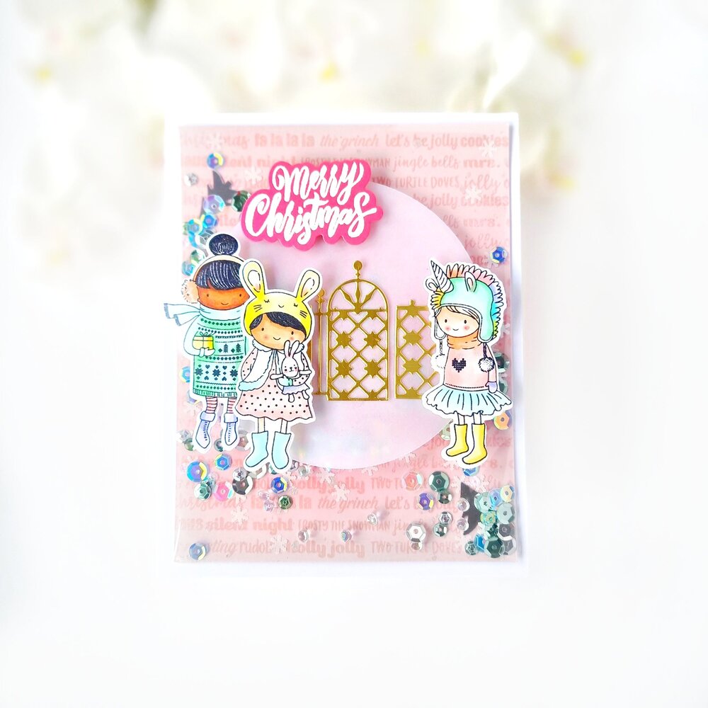 Picket Fence Studios Merry Christmas Friends 4x8 Inch Clear Stamps (C-159) (OUTLET) Picket Fence Studios Merry Christmas Friends 4x8 Inch Clear Stamps (C-159) (OUTLET)