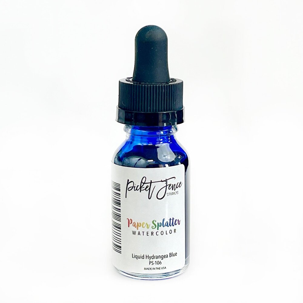 Picket Fence Studios Paper Splatter Watercolor Liquid Hydrangea Blue 0.5 oz (PS-106) (OUTLET)