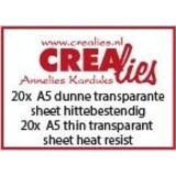 Crealies Basis A5 Hittebestendige Dunne Transparante Vel (20pcs) (CLBSTR02)