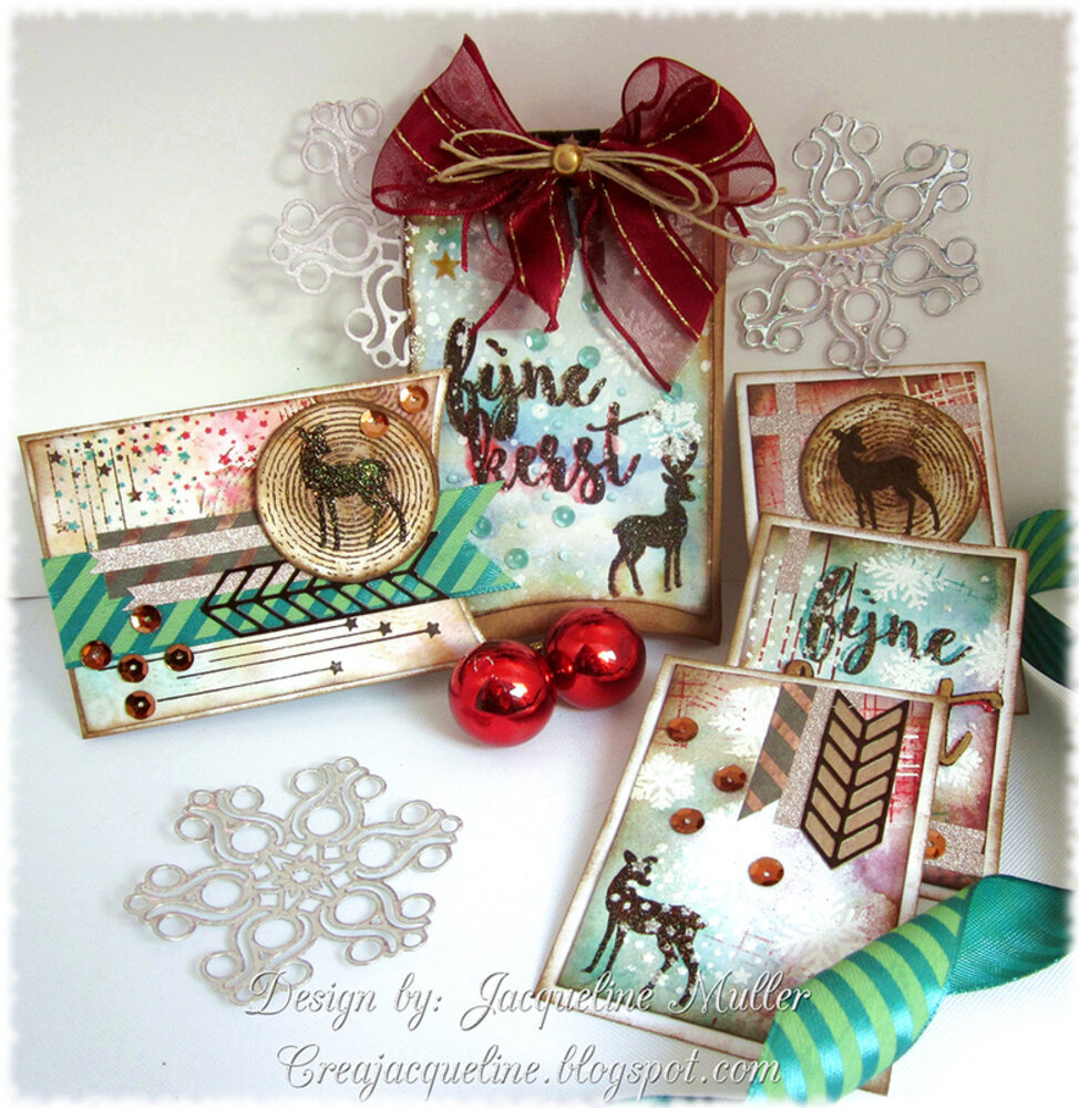 Crealies Bits & Pieces Stempels No. 137 Hertjes (CLBP137)