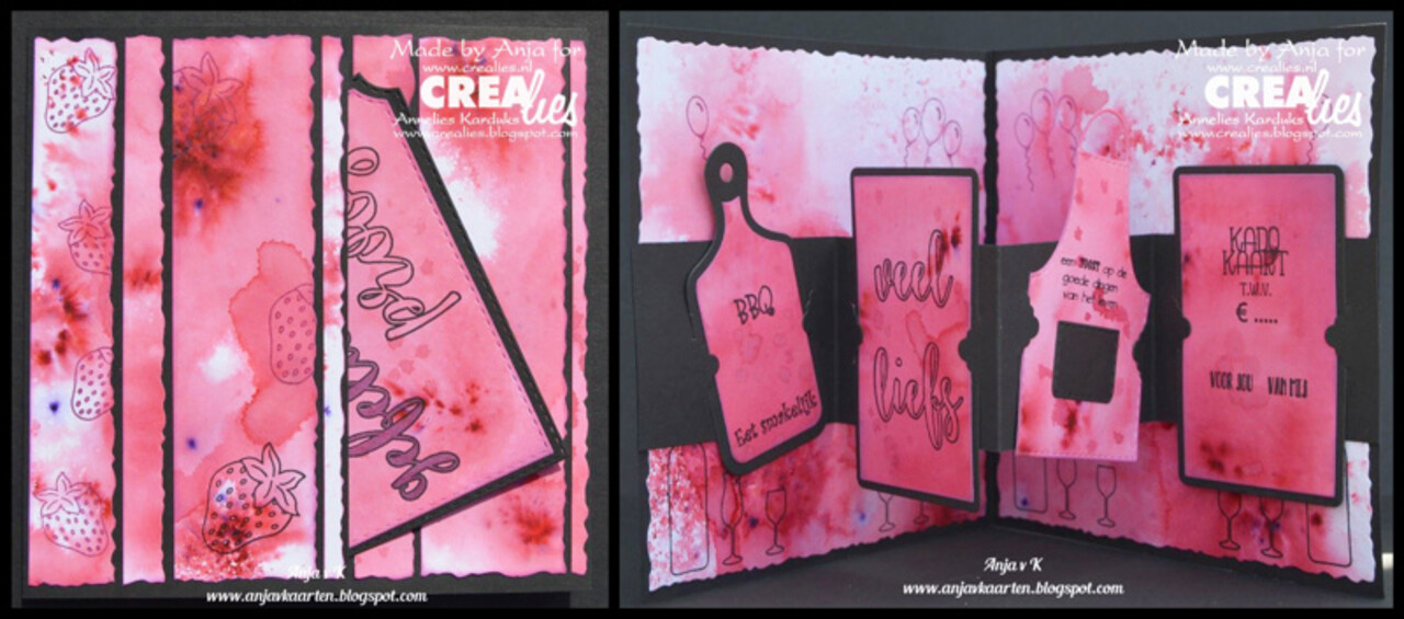 Crealies Bits & Pieces Stempels No. 138 Wijnfles En Glazen (CLBP138)