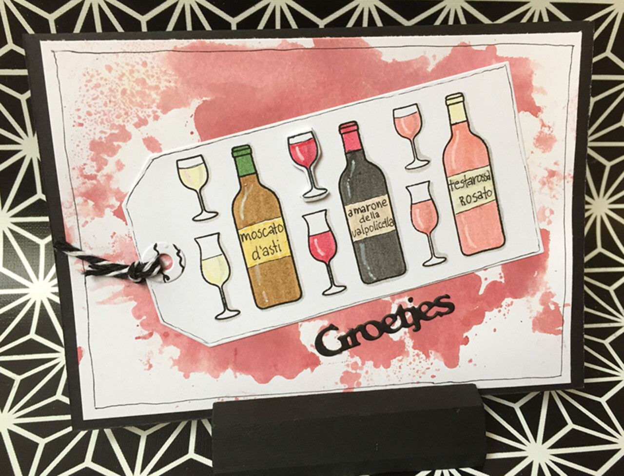 Crealies Bits & Pieces Stempels No. 138 Wijnfles En Glazen (CLBP138)