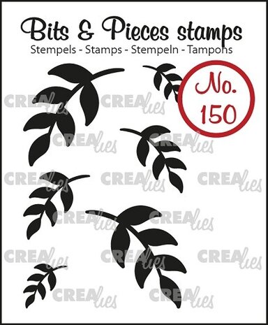 Crealies Bits & Pieces Stamps No. 150 Mini Leaves 5 (Solid) (CLBP150) Crealies Bits & Pieces Stamps No. 150 Mini Leaves 5 (Solid) (CLBP150)