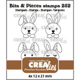 Crealies Bits & Pieces Stamps No. 252 Bunnies Small (CLBP252)