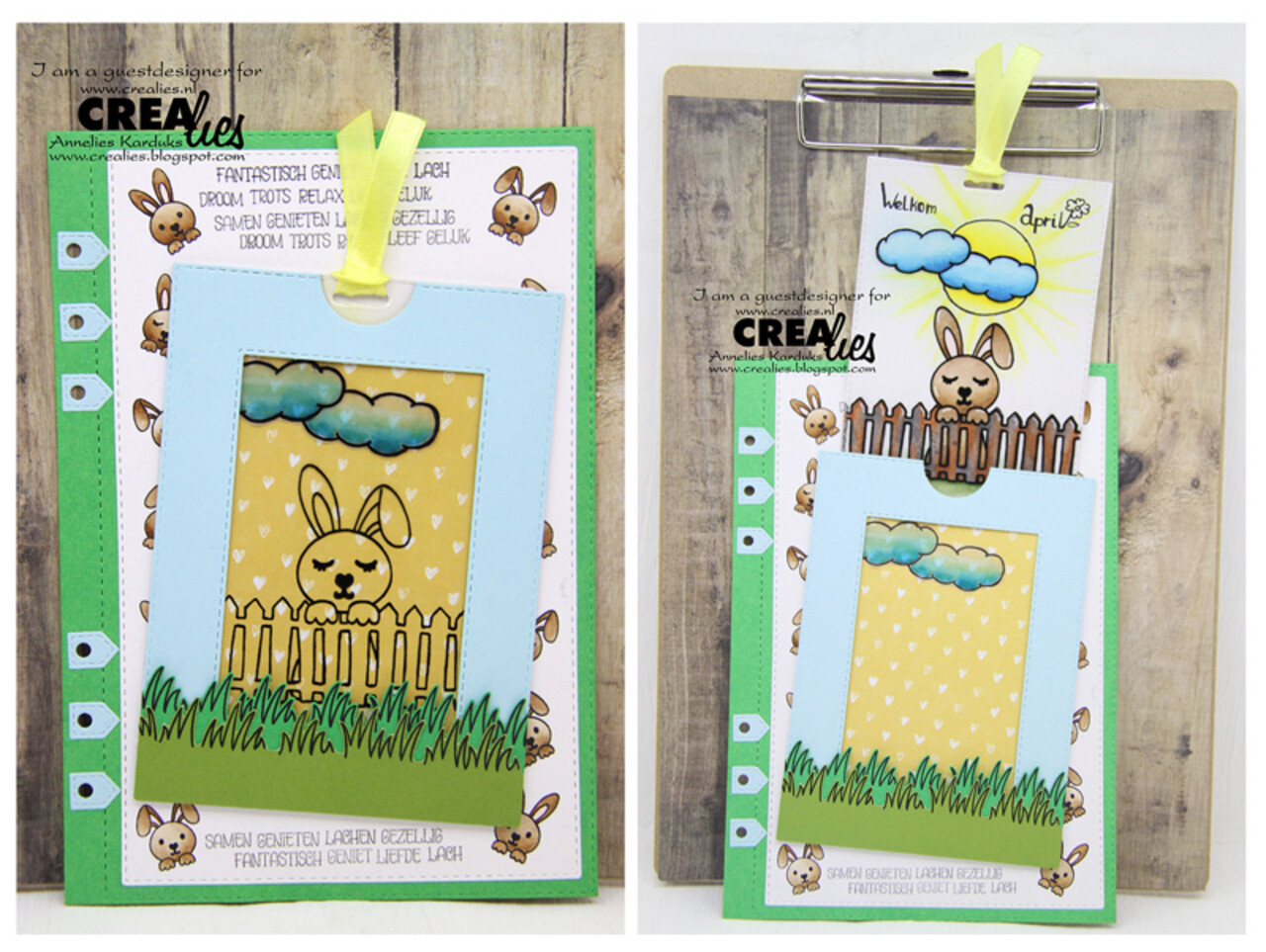 Crealies Bits & Pieces Stamps No. 252 Bunnies Small (CLBP252)