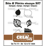 Crealies Bits & Pieces Stempels No. 257 Blaadjes 16, Dicht + Open + Nerven (CLBP257)