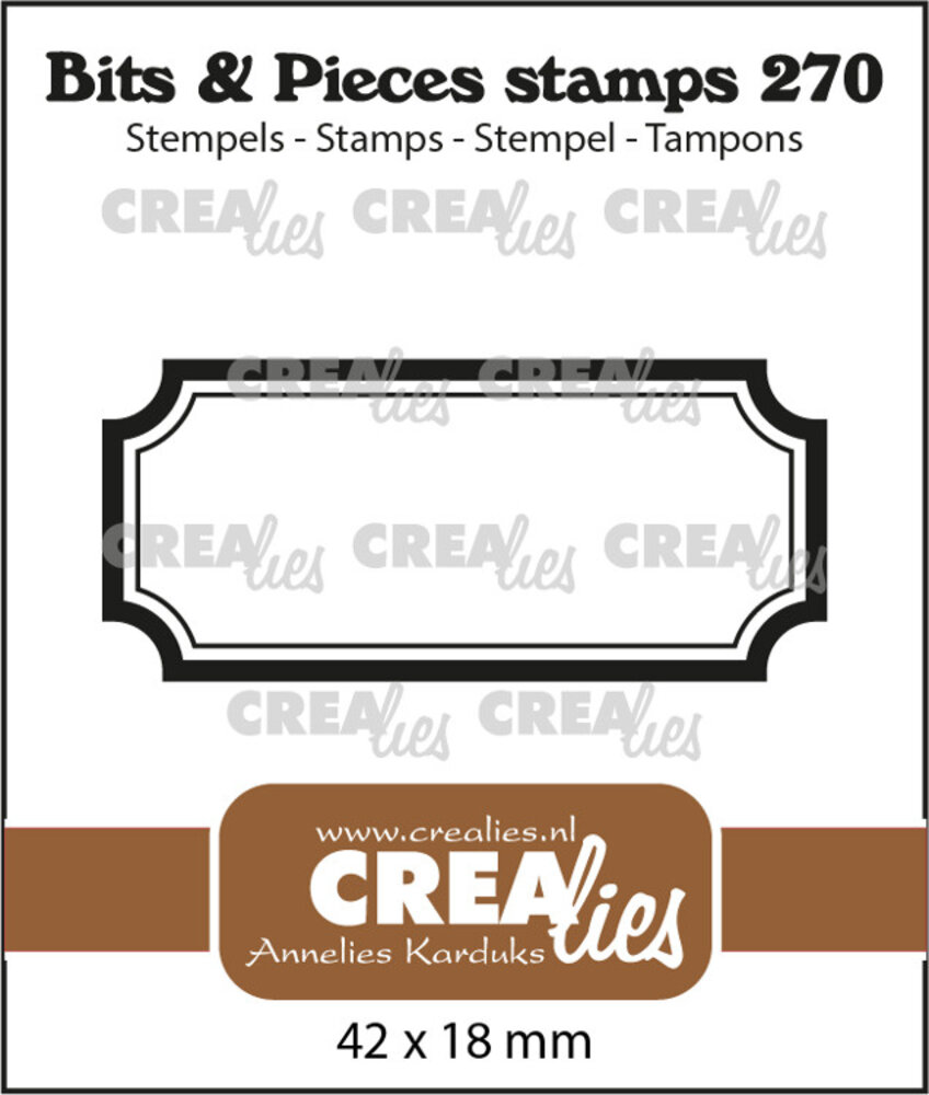 Crealies Bits & Pieces Stempels No. 270 Tag (CLBP270)
