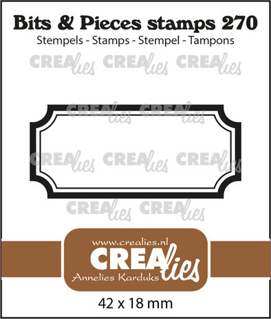 Crealies Bits & Pieces Stamps No. 270 Tag (CLBP270)