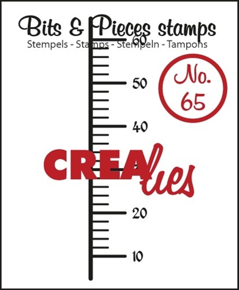 Crealies Bits & Pieces Stempels No. 65 Maatverdeling (CLBP65)