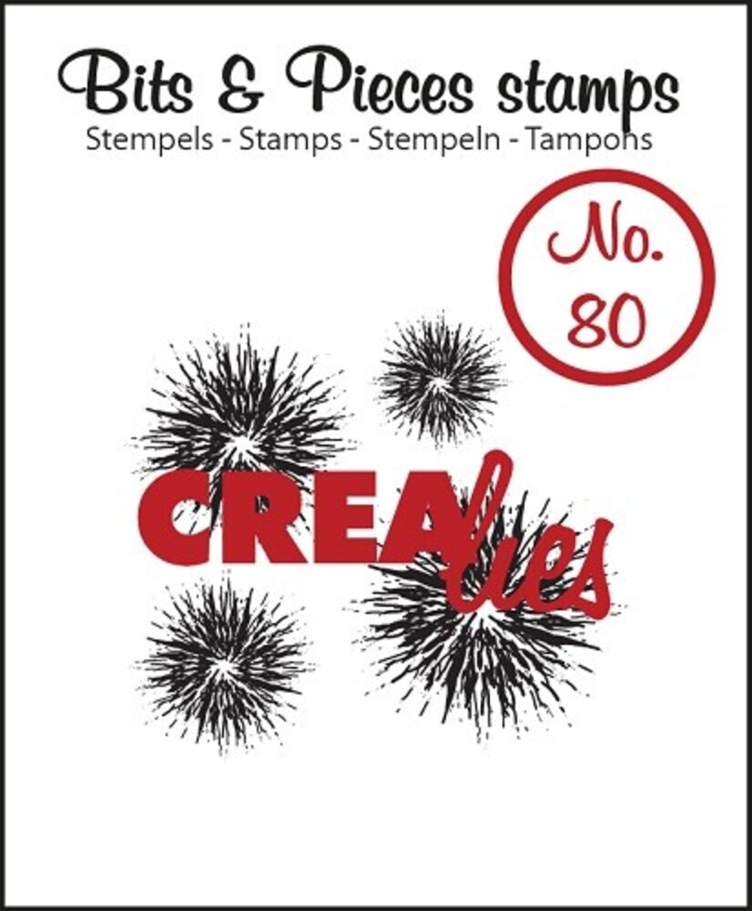Crealies Bits & Pieces Stempels No. 80 Extra Grunge Circles (CLBP80)
