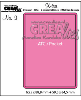 Crealies X-tra Stansen No. 3 ATC / Pocket (CLXtra03)
